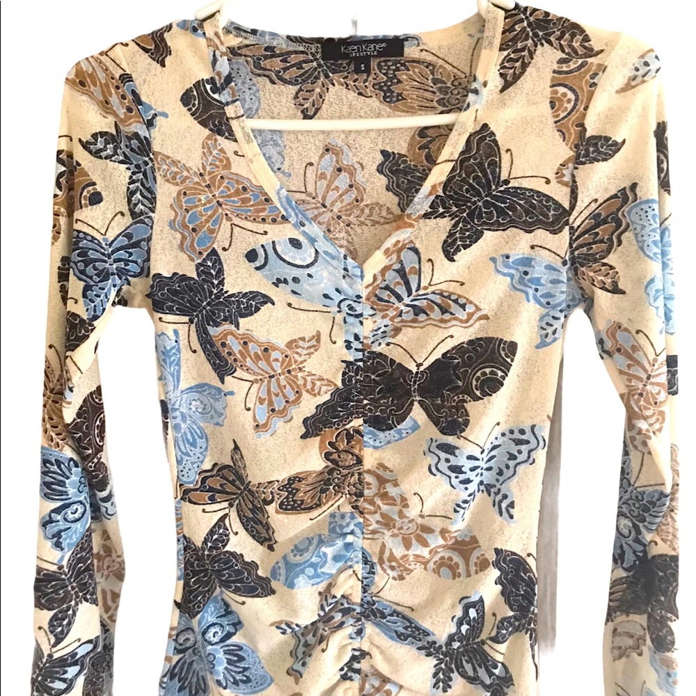 Karen Kane Butterfly 🦋 Print Top - Sz Small